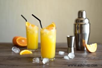 Bebidas con Zumo de Naranja, Vodka y Granadina