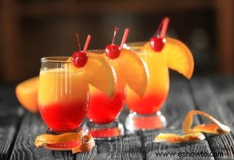 Bebidas con Zumo de Naranja, Vodka y Granadina