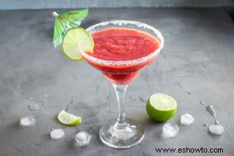 Margarita de fresa fresca congelada