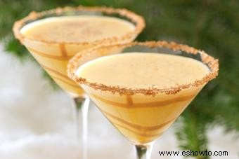 Receta deliciosa de martini con caramelo salado