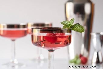 Receta de martini de frambuesa roja