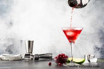 Receta suave de martini de arándanos rojos