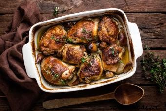 Receta de muslos de pollo al horno