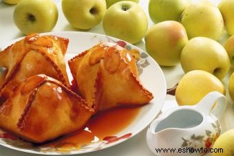 Receta de bola de masa hervida de manzana