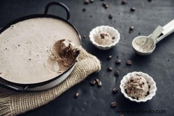 Receta de helado de café