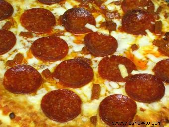 Receta de pizza de pepperoni