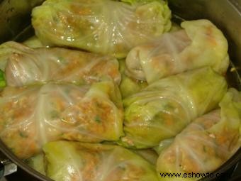 Recetas sabrosas de rollos de repollo