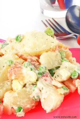 Receta de ensalada de guisantes y patatas