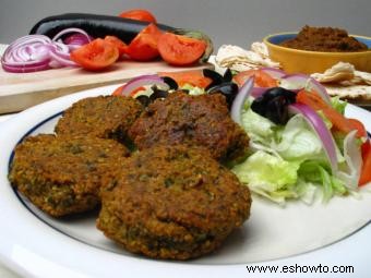 Preparación de falafel