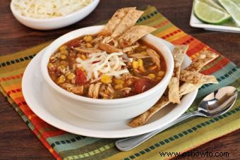 Receta de sopa de tortilla de pollo