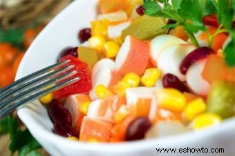 3 recetas de ensalada fría de cangrejo