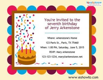 Invitaciones para fiestas de cumpleaños gratis