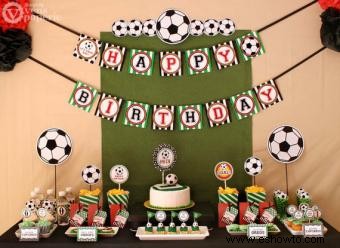 Ideas para fiestas de cumpleaños con temática de fútbol