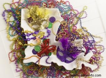 Ideas únicas para el centro de mesa de la fiesta de Mardi Gras