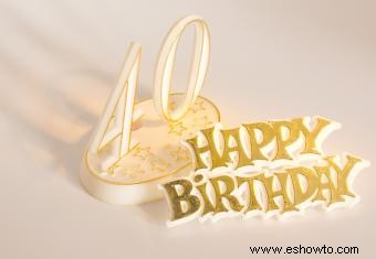 Redacción de la invitación para el 40.º cumpleaños