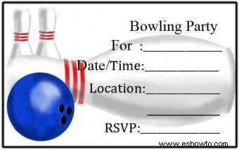 Invitaciones gratuitas para fiesta de bolos