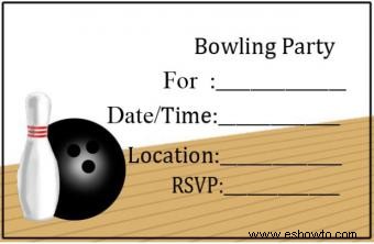 Invitaciones gratuitas para fiesta de bolos