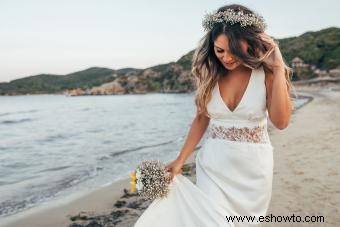 Accesorios para el cabello para bodas en la playa