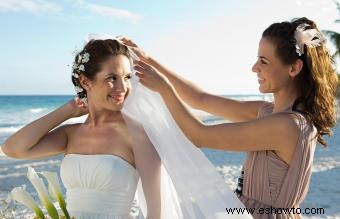 Accesorios para el cabello para bodas en la playa