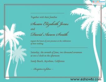 Invitaciones de boda en la playa