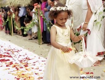 Papel de las niñas de las flores