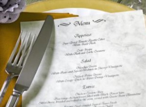Menús gratuitos para banquetes de bodas