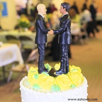 Ideas para la decoración del pastel de bodas interraciales para parejas