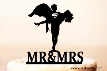 Superman Wedding Cake Toppers