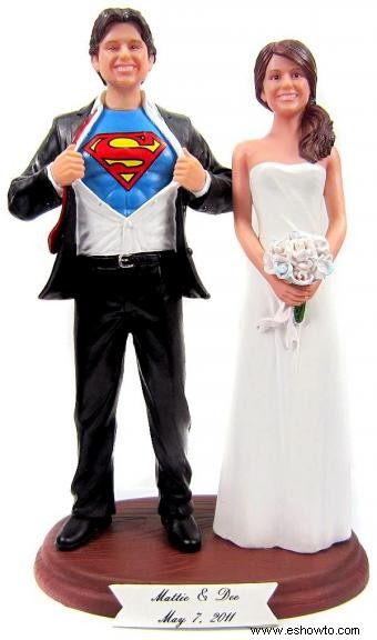 Superman Wedding Cake Toppers