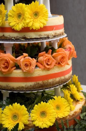 Pasteles de boda con tarta de queso