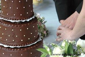 Pasteles de boda de chocolate