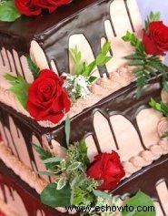 Pasteles de boda de chocolate