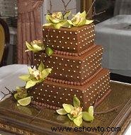 Pasteles de boda de chocolate