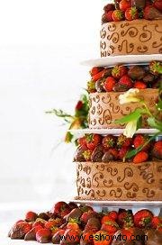 Pasteles de boda de chocolate