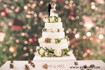 Adornos navideños para tartas de bodas para parejas
