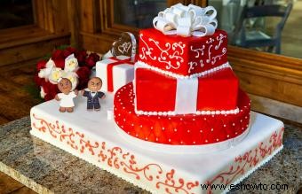 Adornos navideños para tartas de bodas para parejas