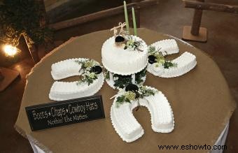 Pasteles de boda de estilo campestre occidental