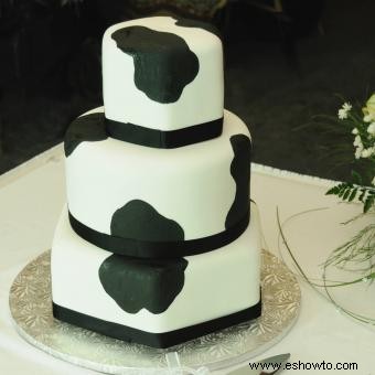 Pasteles de boda de estilo campestre occidental