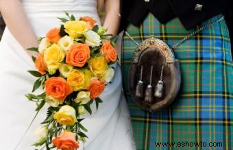 Vestido de novia escocés tradicional