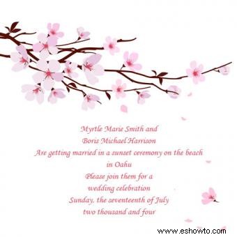 Ideas para bodas con tema de flor de cerezo