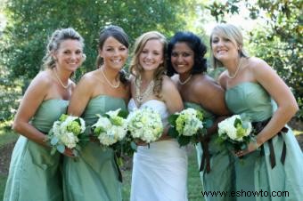 Ideas para bodas usando el color verde