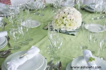 Ideas para bodas usando el color verde