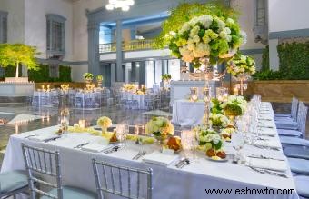 Ideas sencillas de decoración de mesas para recepciones de bodas