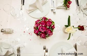 Ideas sencillas de decoración de mesas para recepciones de bodas