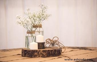 Ideas sencillas de decoración de mesas para recepciones de bodas