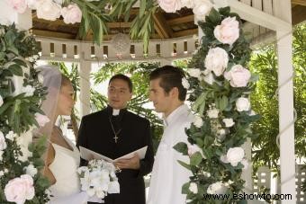 Decoraciones de boda en cenador