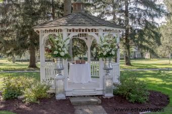 Decoraciones de boda en cenador