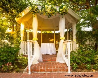 Decoraciones de boda en cenador