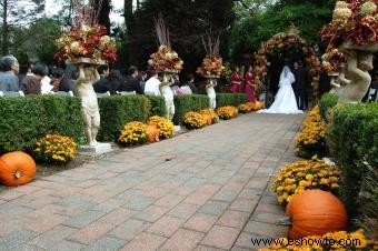 Decoraciones de boda de calabaza