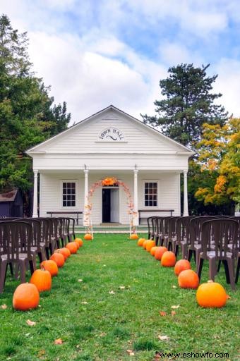 Decoraciones de boda de calabaza